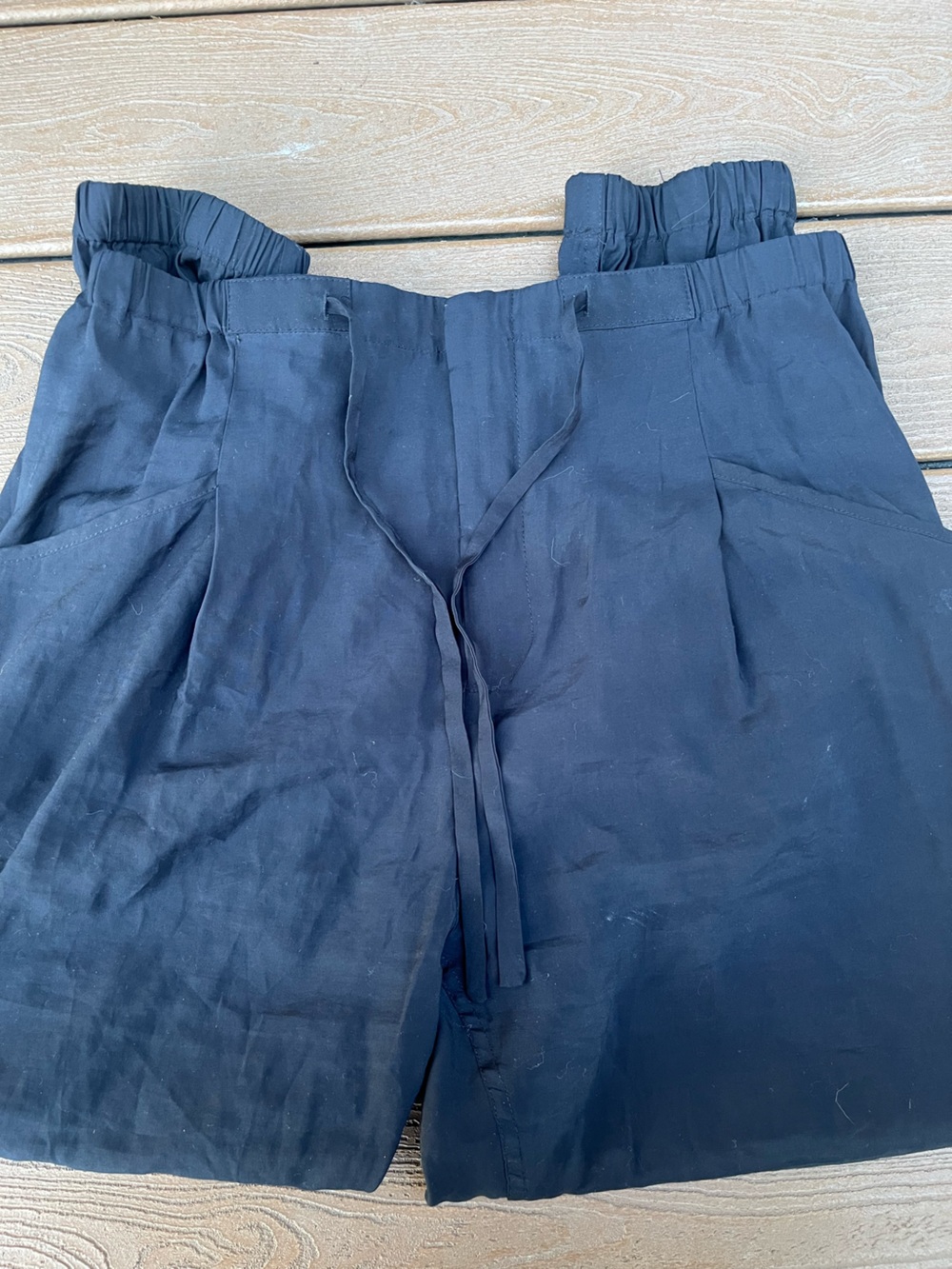 Elodie Black High Waist Drawstring Jogger Pants Size Large